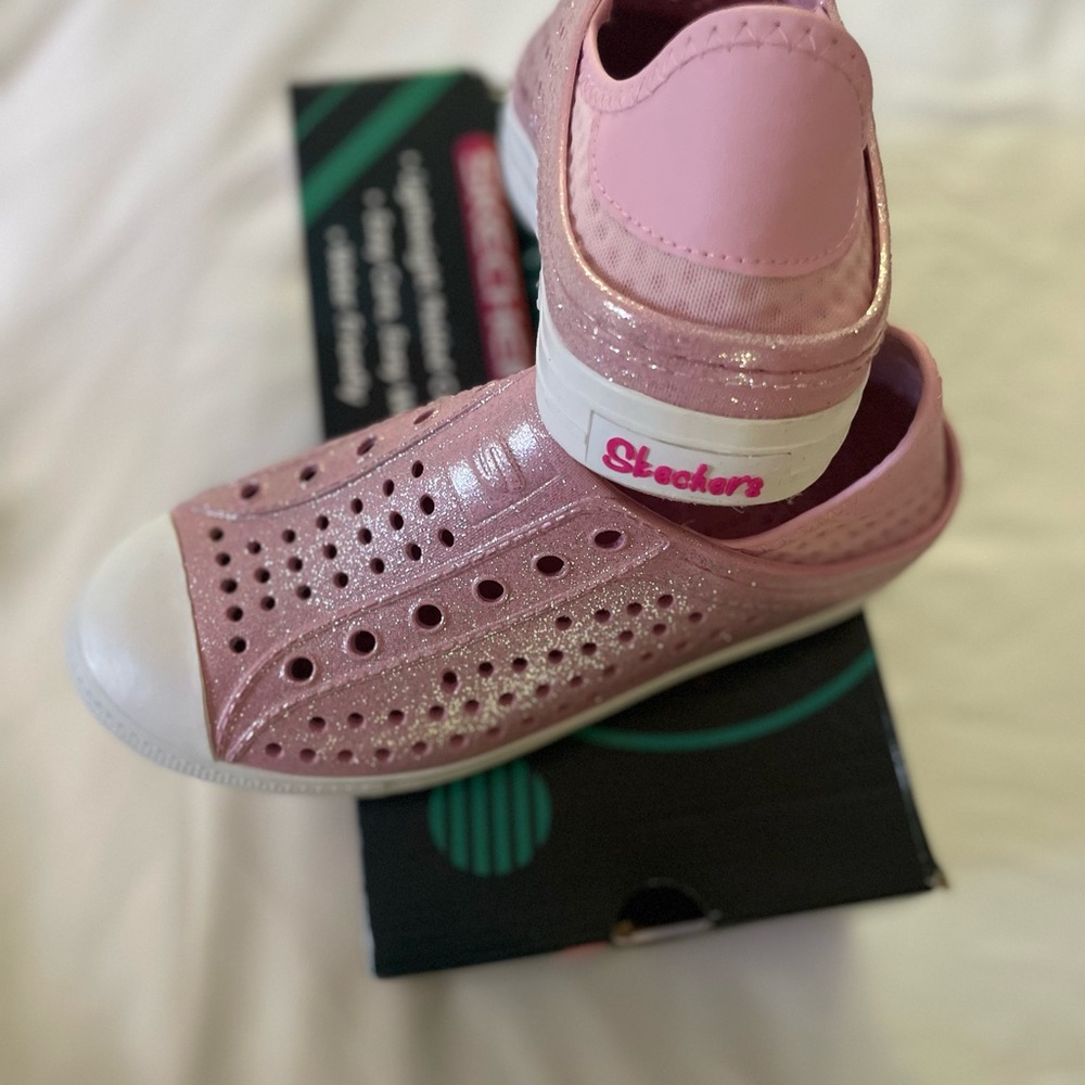 Skechers Kids Pink Slip-On Sneakers